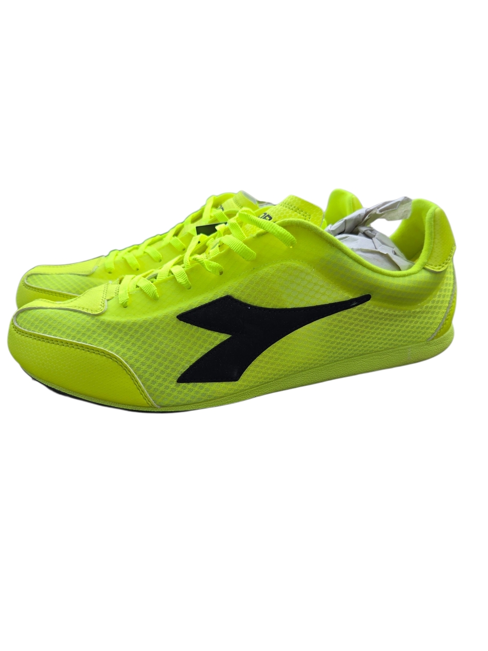 Diadora Mid Distance Track Spikes Mens US 11 NWT Fluo Yellow Racing Shoes Box